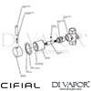 Cifial Techno 465 Wall Stop Valve Dimensions